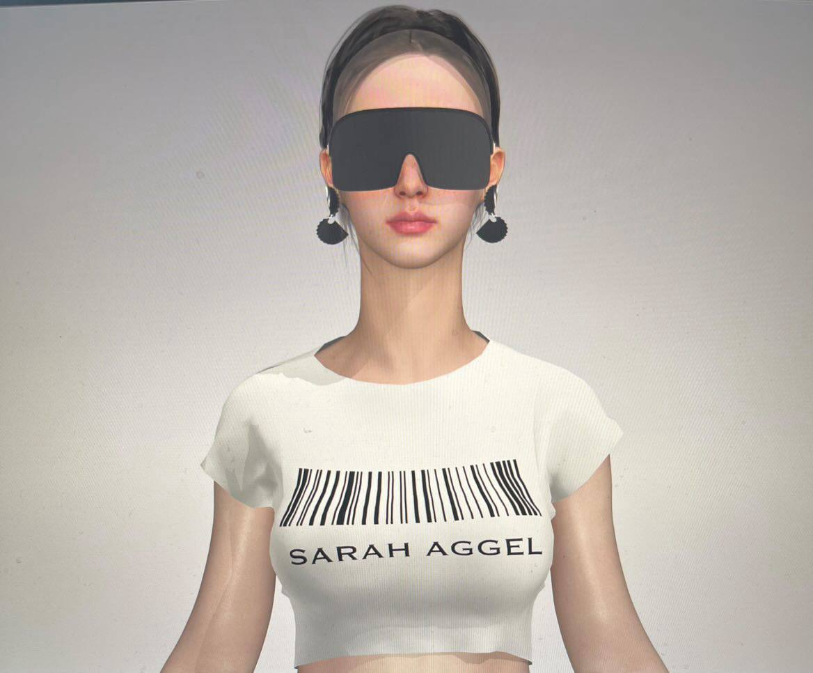 SARAH AGGEL BARCODE TEE