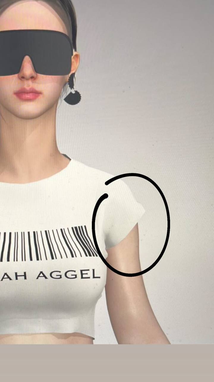 SARAH AGGEL BARCODE TEE