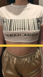 SARAH AGGEL BARCODE TEE