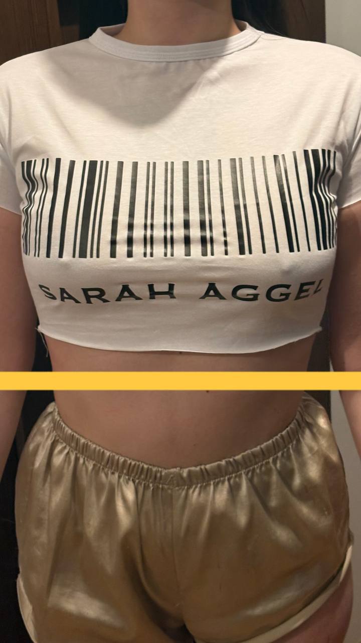 SARAH AGGEL BARCODE TEE