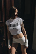 SARAH AGGEL BARCODE TEE